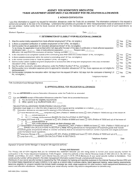 Form AWI860 Gency for Workforce Innovation Trade Adjustment Assistance (Taa) Request for Relocation Allowances - Florida, Page 2