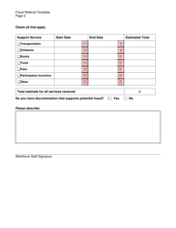 Fraud Referral Form - Florida, Page 2
