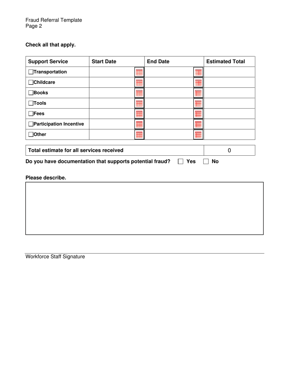 Fraud Referral Form - Florida, Page 2