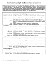 Form DEO-WTP5002 Child Care Application and Authorization - Florida, Page 2
