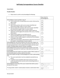 Document preview: Self-study Correspondence Course Checklist - Florida