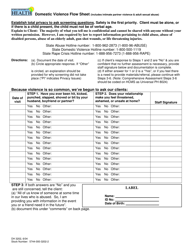Form DH3202 &quot;Domestic Violence Flow Sheet&quot; - Florida