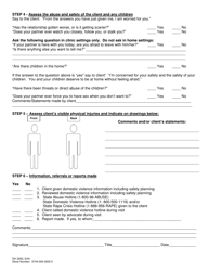 Form DH3202 Domestic Violence Flow Sheet - Florida, Page 2