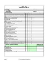 Document preview: Exhibit C Healthy Start Quarterly Reporting Form - Florida