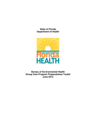 Document preview: Group Care Program Preparedness Toolkit - Florida