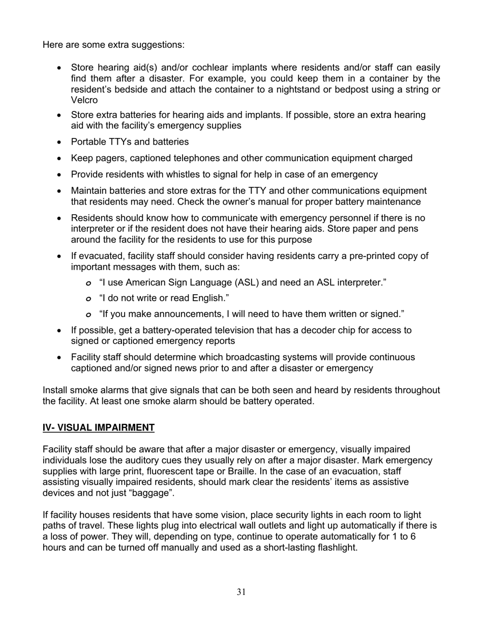 Group Care Program Preparedness Toolkit - Florida, Page 31