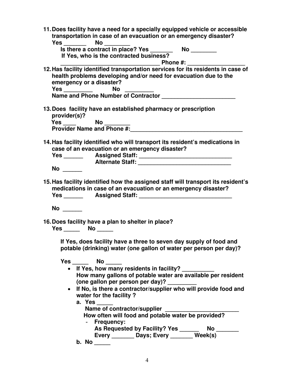Group Care Program Preparedness Toolkit - Florida, Page 4