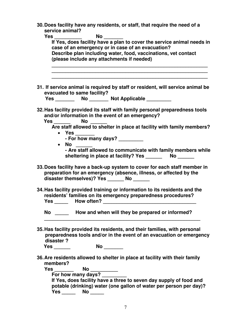 Group Care Program Preparedness Toolkit - Florida, Page 7