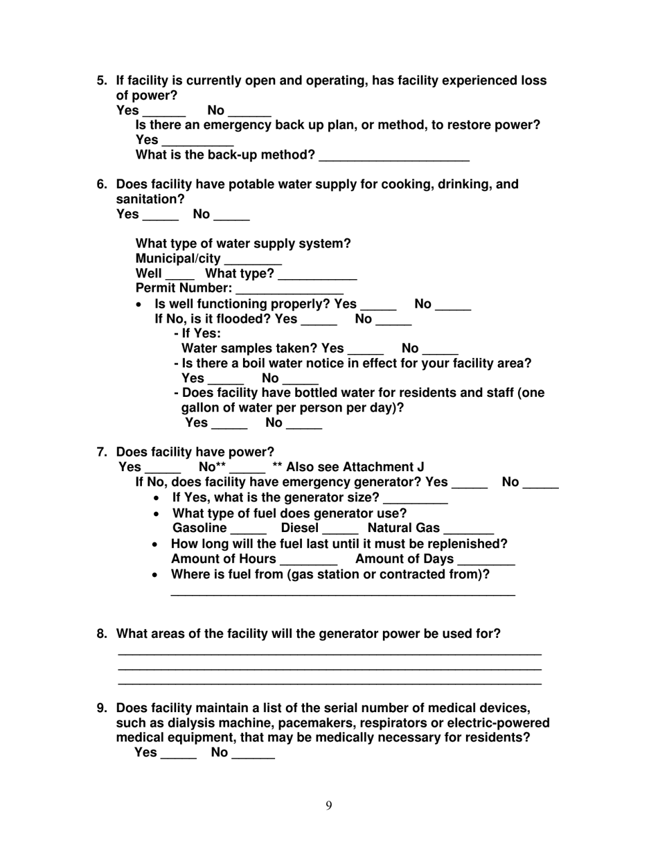 Group Care Program Preparedness Toolkit - Florida, Page 9