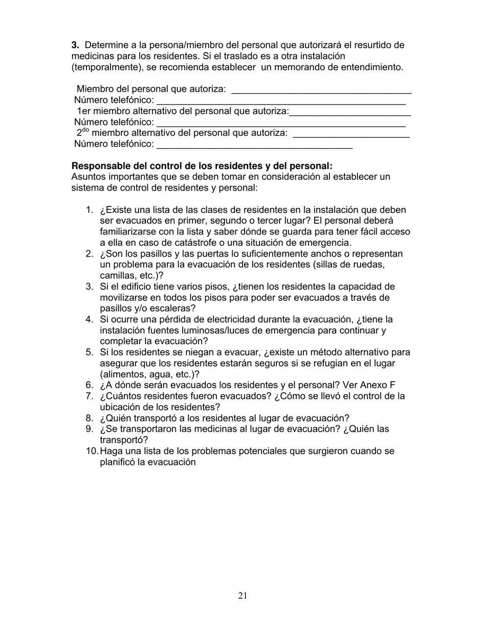 Group Care Program Preparedness Toolkit - Florida (Spanish), Page 22