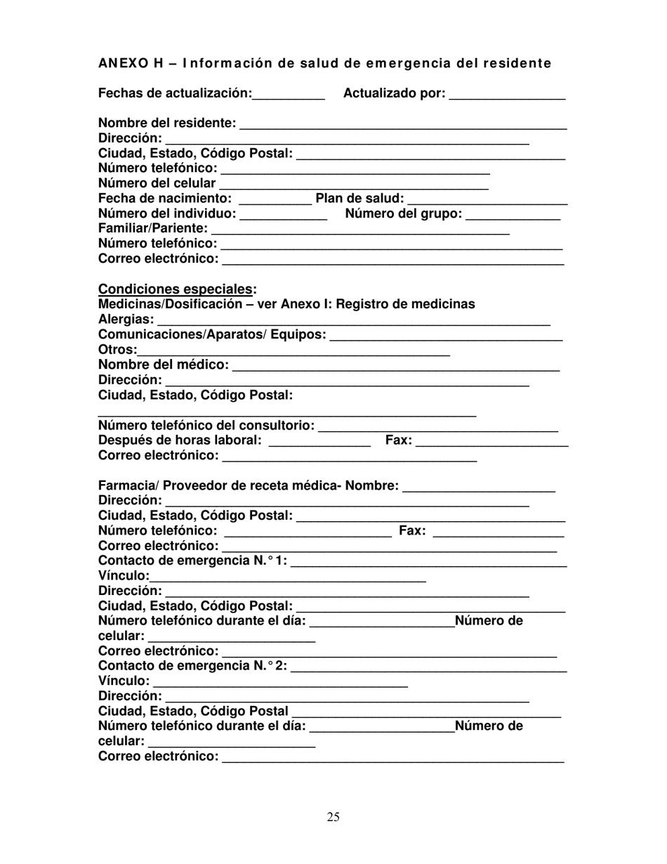 Group Care Program Preparedness Toolkit - Florida (Spanish), Page 26
