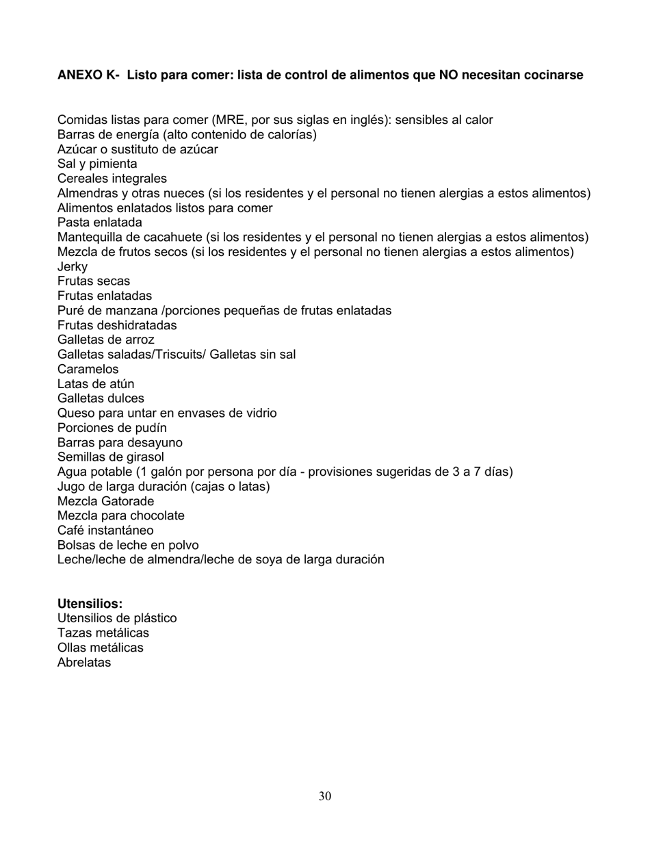 Group Care Program Preparedness Toolkit - Florida (Spanish), Page 31