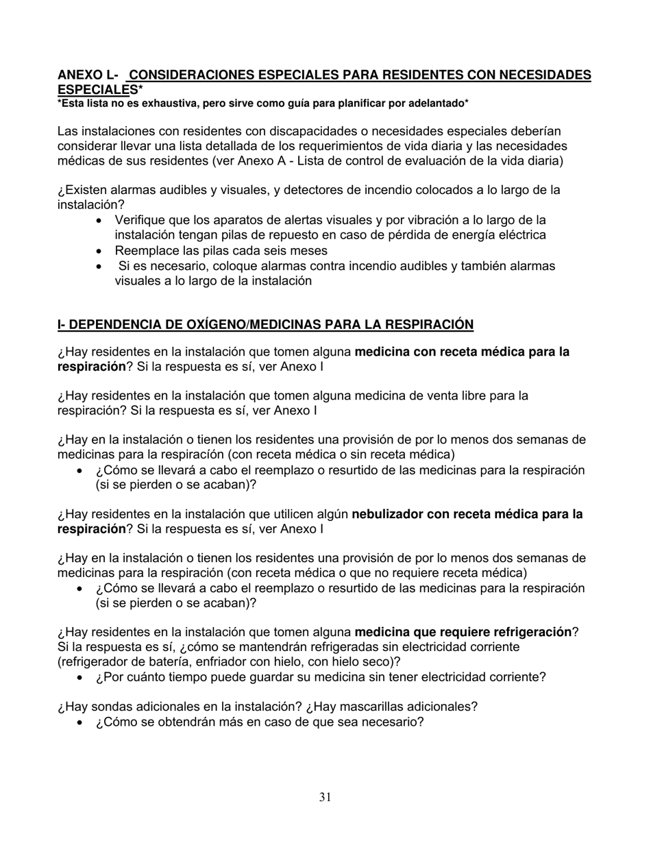 Group Care Program Preparedness Toolkit - Florida (Spanish), Page 32