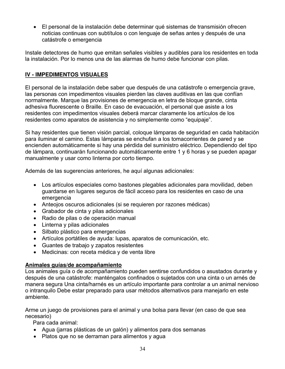 Group Care Program Preparedness Toolkit - Florida (Spanish), Page 35