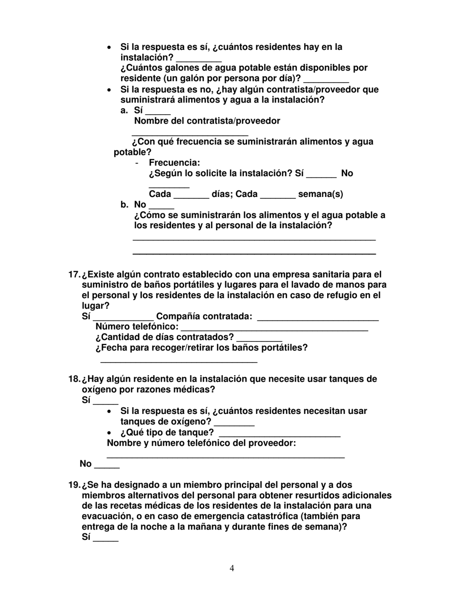Group Care Program Preparedness Toolkit - Florida (Spanish), Page 5