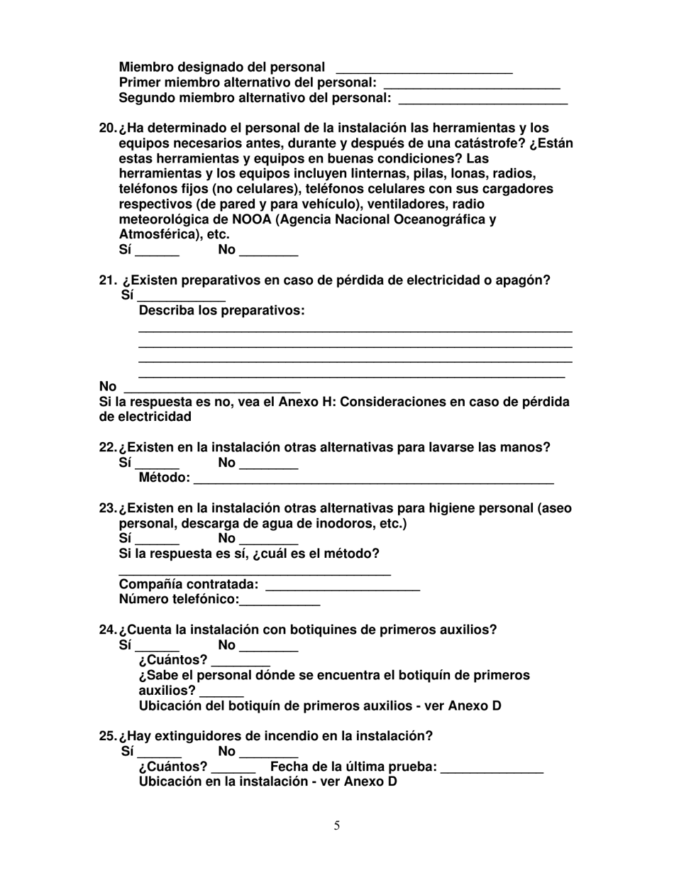 Group Care Program Preparedness Toolkit - Florida (Spanish), Page 6
