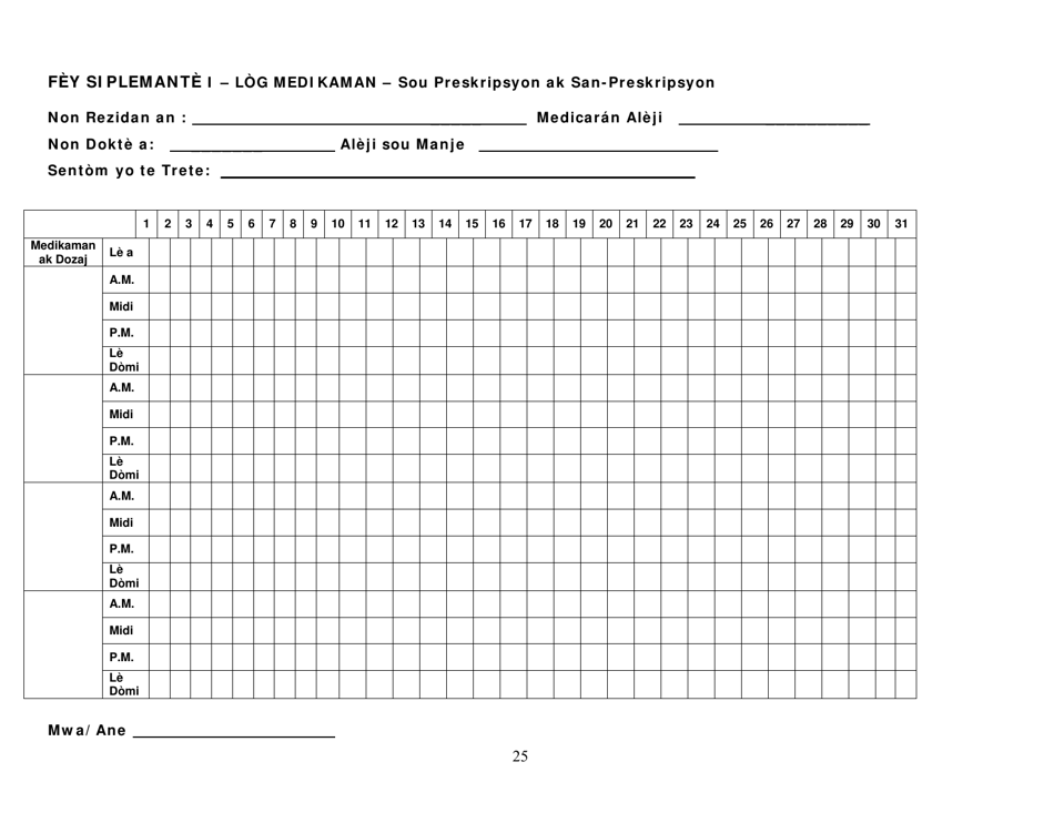 Group Care Program Preparedness Toolkit - Florida (Haitian Creole), Page 25