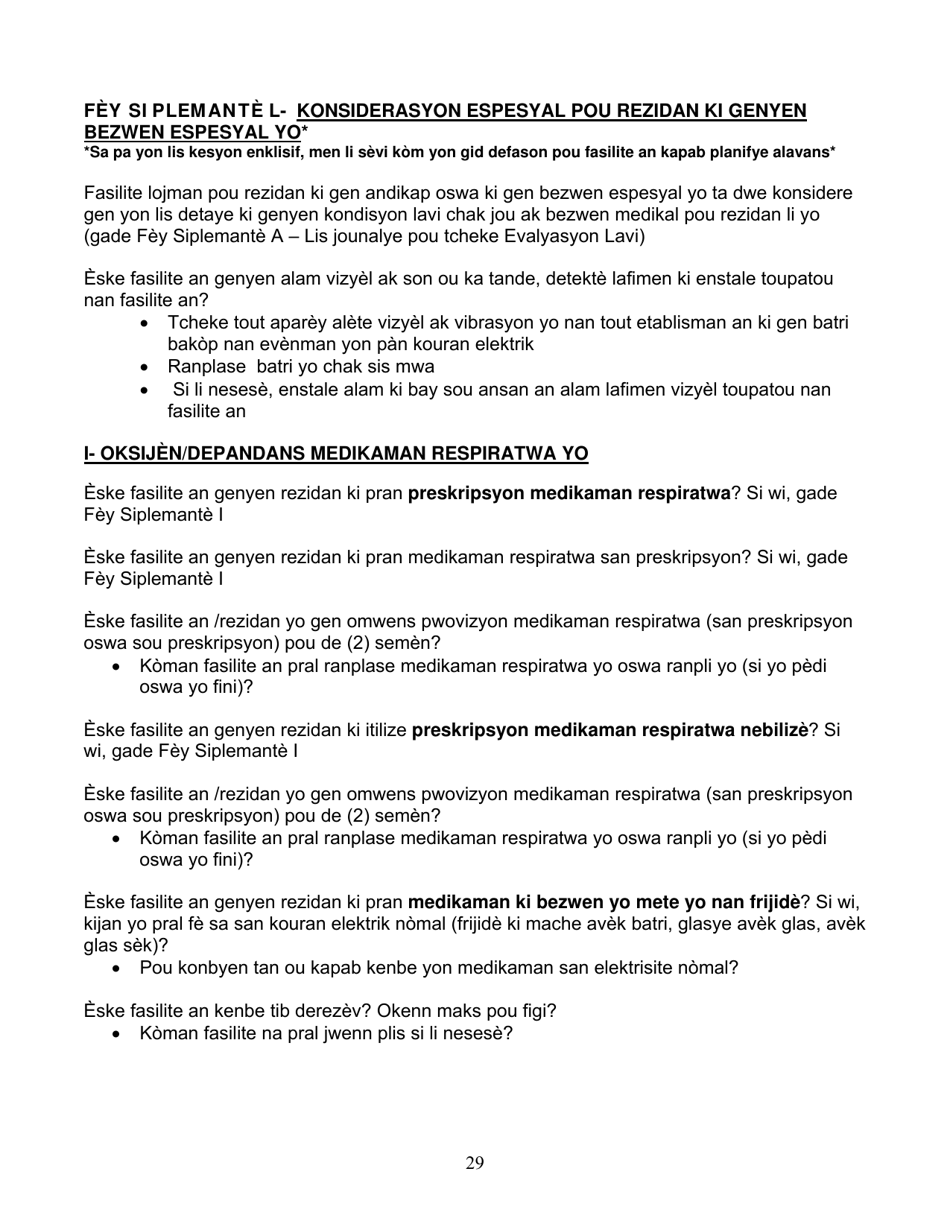 Group Care Program Preparedness Toolkit - Florida (Haitian Creole), Page 29