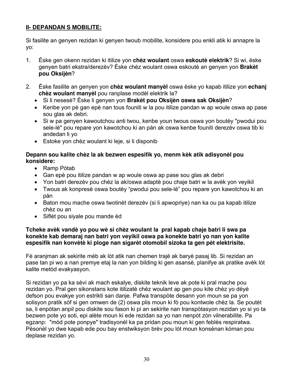 Group Care Program Preparedness Toolkit - Florida (Haitian Creole), Page 30