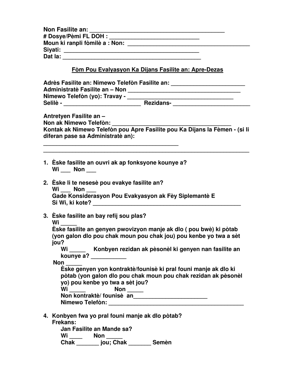 Group Care Program Preparedness Toolkit - Florida (Haitian Creole), Page 8