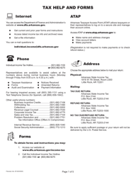 Instructions for Form AR1002F, AR1002NR - Arkansas, Page 3