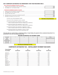 Form AR1000CRES Composite Estimated Tax Declaration Vouchers - Arkansas, Page 2