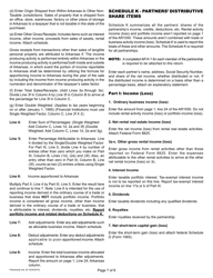 Instructions for Form AR1050 Arkansas Partnership Income Tax Return - Arkansas, Page 9