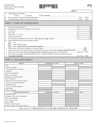 Form AR1050 Arkansas Partnership Income Tax Return - Arkansas, Page 5