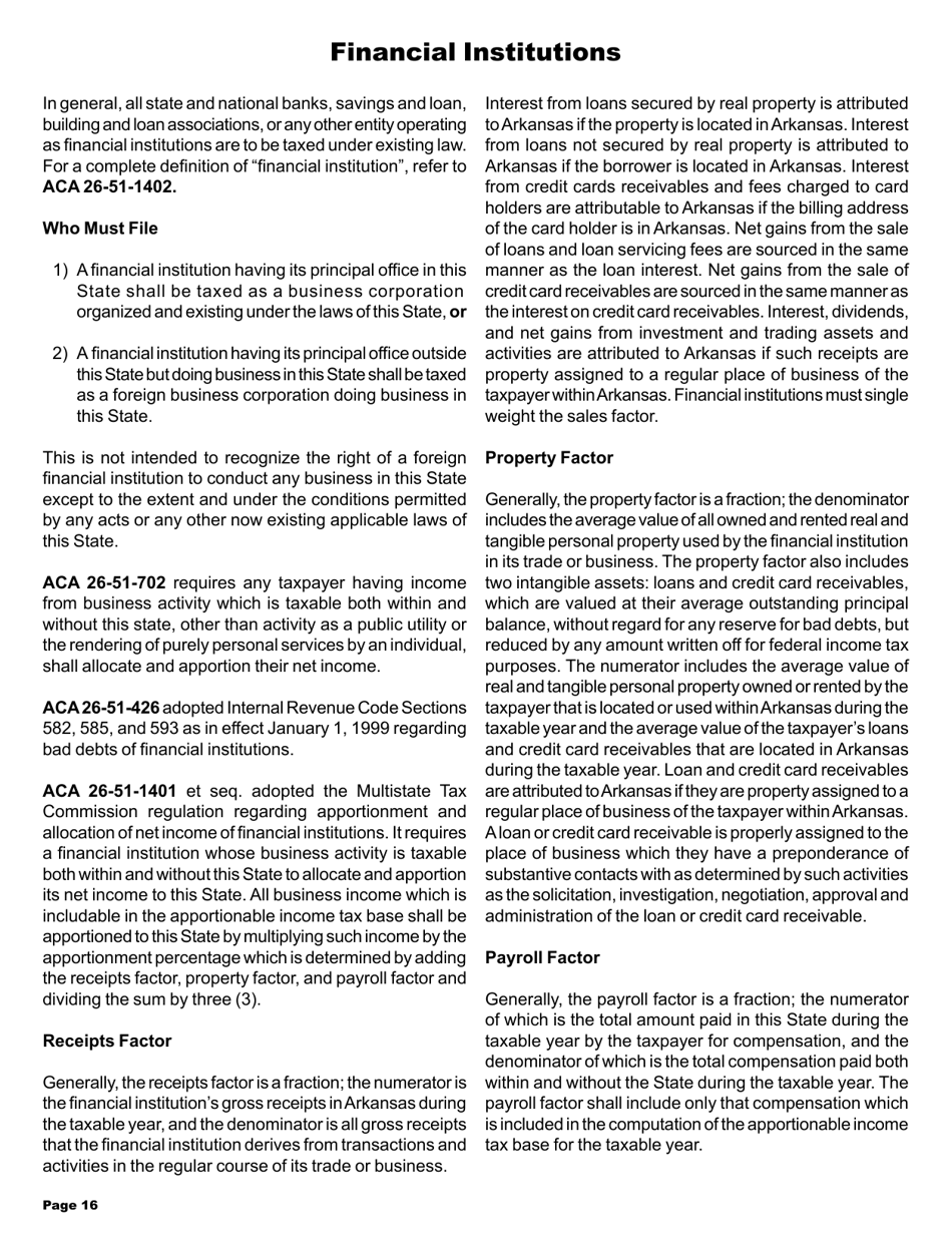 Instructions for Form AR1100S Arkansas S Corporation Income Tax Return - Arkansas, Page 16