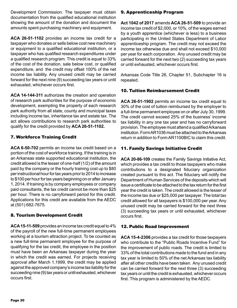 Instructions for Form AR1100S Arkansas S Corporation Income Tax Return - Arkansas, Page 20