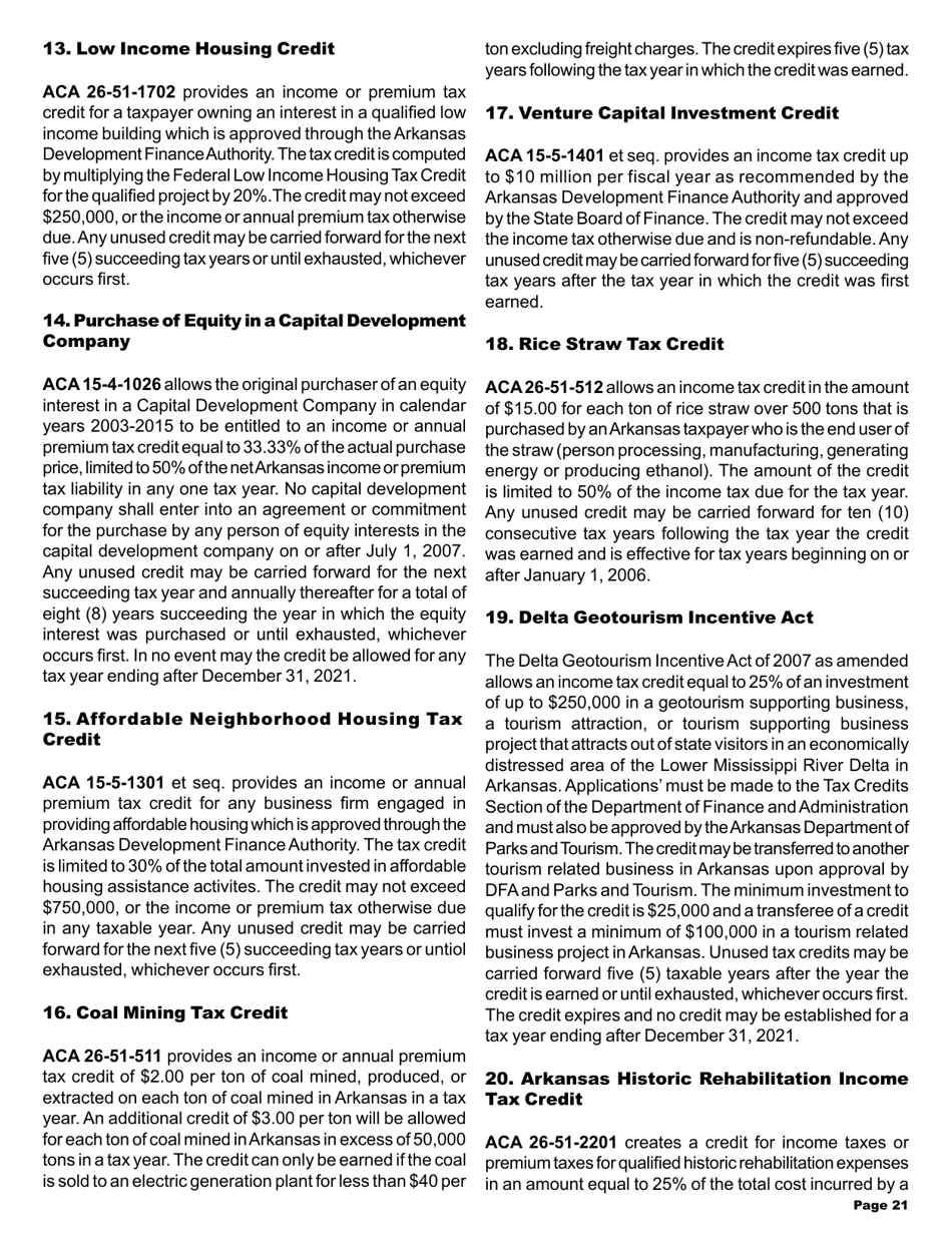Instructions for Form AR1100S Arkansas S Corporation Income Tax Return - Arkansas, Page 21
