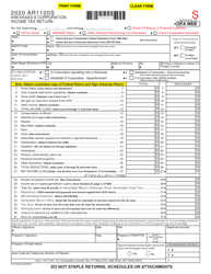 Document preview: Form AR1100S Arkansas S Corporation Income Tax Return - Arkansas, 2020