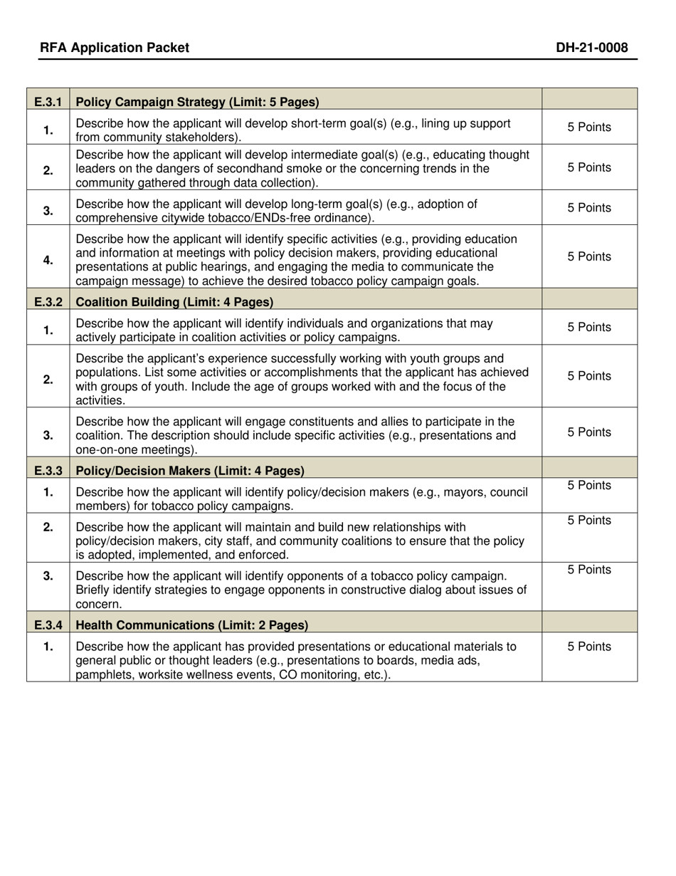 Form DH-21-0008 Community Sub Grants for Tpcp Application Packet - Arkansas, Page 6
