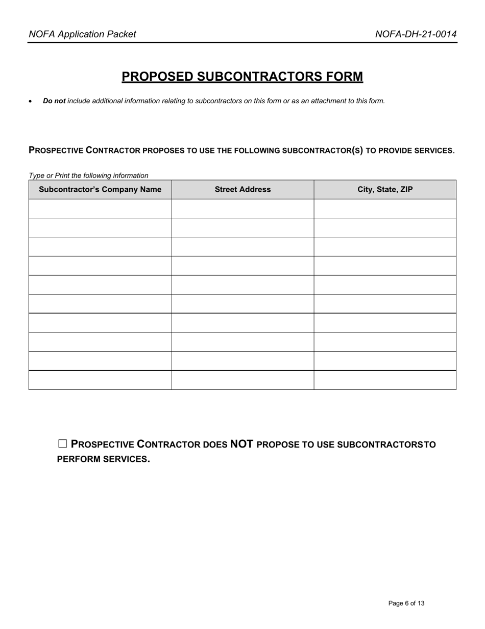 Form DH-21-0014 Arkansas Clinical Transformation (Act Program) Application Packet - Arkansas, Page 6