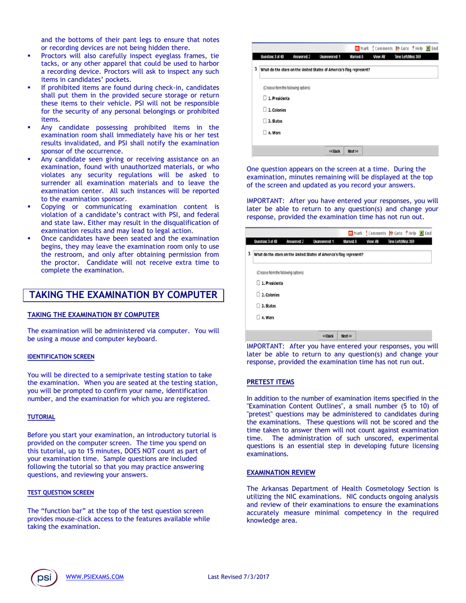 Arkansas Cosmetology Registration Form - Arkansas, Page 3