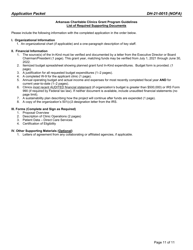 Form DH-21-0015 Arkansas Charitable Clinics Grant Program Application Packet - Arkansas, Page 11