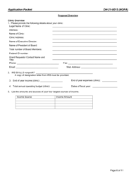 Form DH-21-0015 Arkansas Charitable Clinics Grant Program Application Packet - Arkansas, Page 6