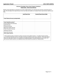 Form DH-21-0015 Arkansas Charitable Clinics Grant Program Application Packet - Arkansas, Page 9