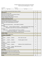 Document preview: Emergency Medical Technician Psychomotor Examination - Patient Assessment/Management - Trauma - Arkansas