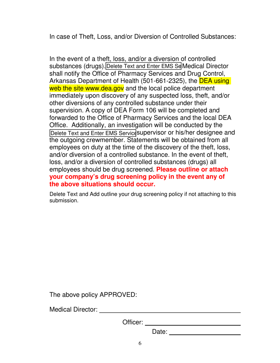 State Drug Policy Fill-In - Arkansas, Page 14