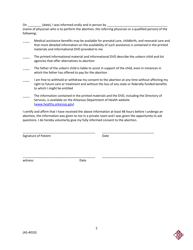Form AS-4010 Informed Consent Checklist - Arkansas, Page 2