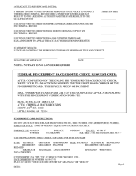 Health Facility Services Background Check Application - Arkansas, Page 3