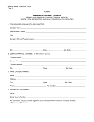 Transporter Permit Application - Arkansas, Page 6