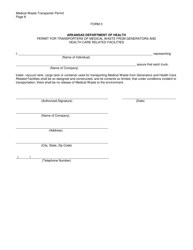 Transporter Permit Application - Arkansas, Page 8