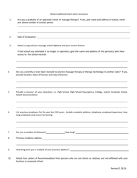 School of Massage Therapy Application - Arkansas, Page 2