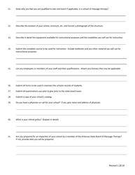 School of Massage Therapy Application - Arkansas, Page 3