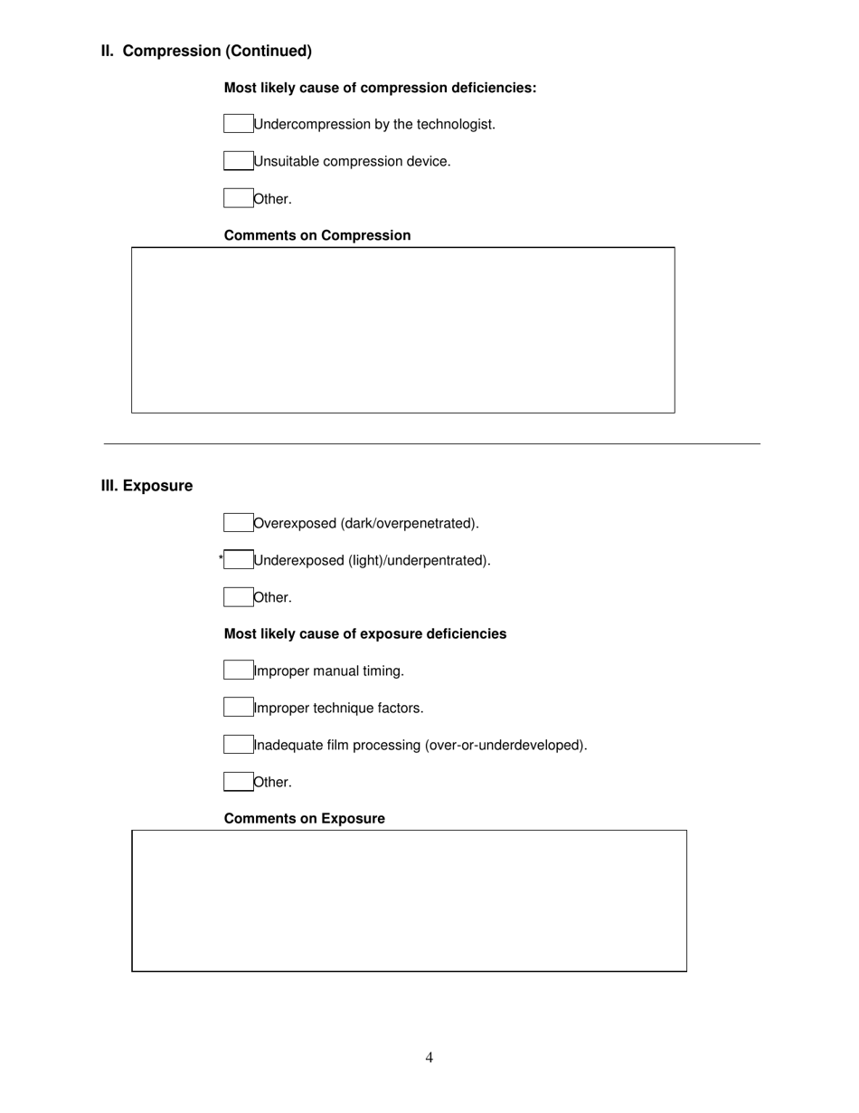Mammography Evaluation Form - Physicians Review Form - Arkansas, Page 4