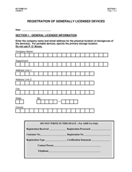 RC Form 510 Registration of Generally Licensed Devices - Arkansas, Page 3