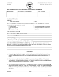 RC Form 700 Application for Licensure - Arkansas, Page 2