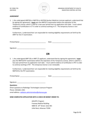RC Form 703 Application for Temporary License Pet/Ct Cross-training - Arkansas, Page 2